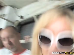 Jayla Starr Does gang-fuck With A group Of milky men